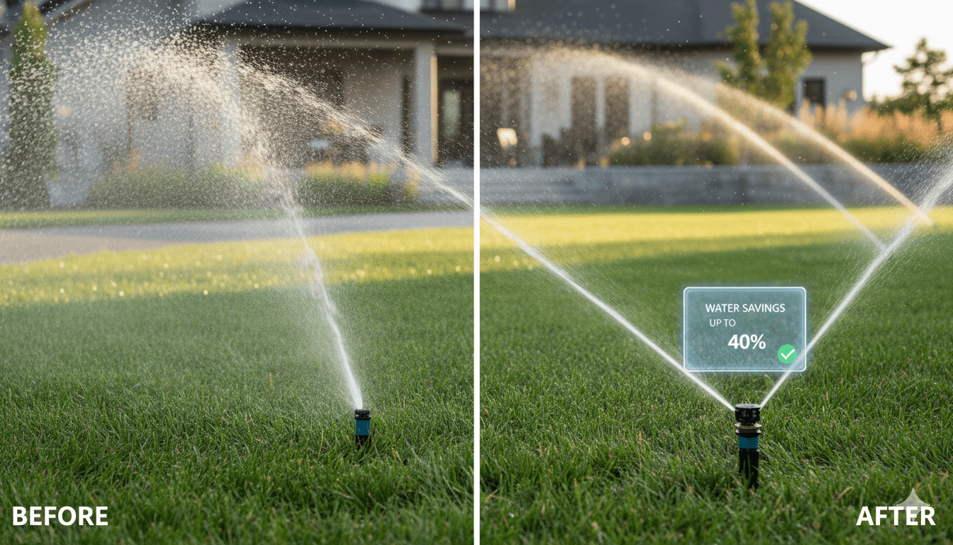 Water-saving system upgrade