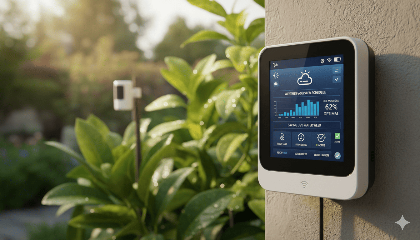 Smart irrigation controller with sensors